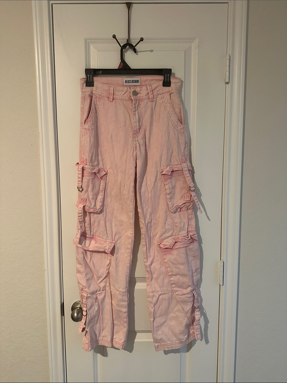 Women's Pink Cargo Jeans